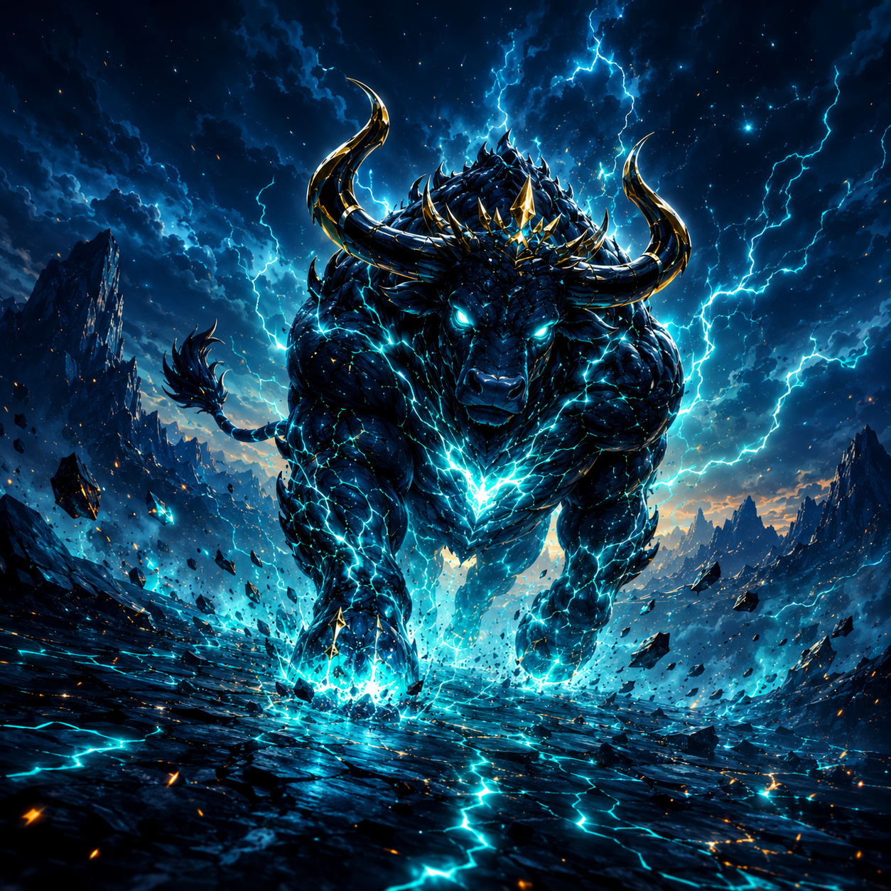 Bull King charging